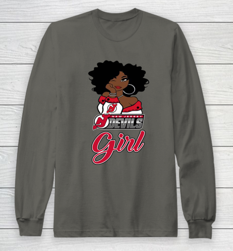 New Jersey Devils Girl NHL Long Sleeve T-Shirt 8