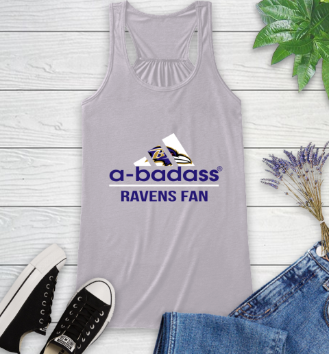 NFL A Badass Baltimore Ravens Fan Adidas Football Sports Racerback Tank 5 NFL A Badass Baltimore Ravens Fan Adidas Football Sports Racerback Tank - Image 5