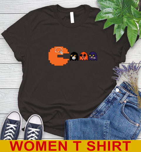 Cleveland Browns NFL Football Pac Man Champion Women's T-Shirt 8