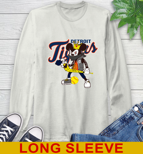 Detroit Tigers MLB Baseball Mickey Peace Sign Sports Long Sleeve T-Shirt 13 Detroit Tigers MLB Baseball Mickey Peace Sign Sports Long Sleeve T-Shirt - Image 13