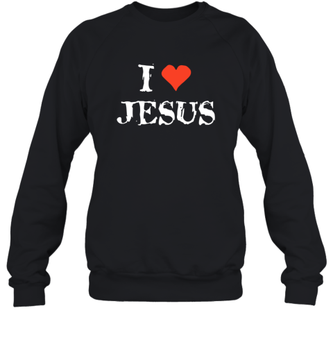 White Logo I Love Jesus Sweatshirt
