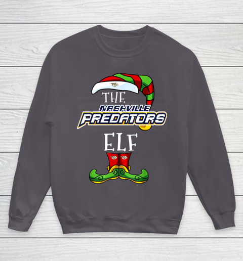 Nashville Predators Christmas ELF Funny NHL Youth Sweatshirt 5