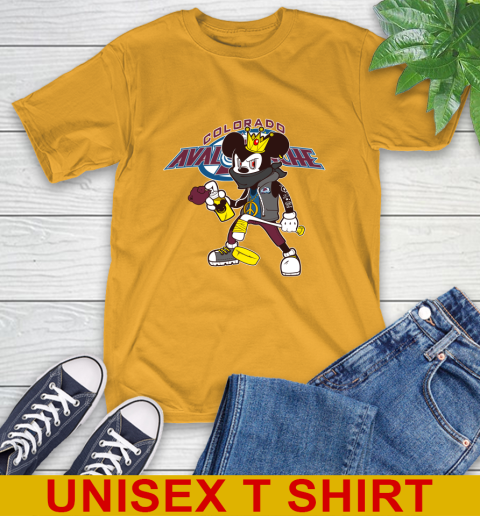 Colorado Avalanche NHL Hockey Mickey Peace Sign Sports T-Shirt 3