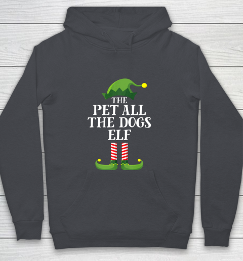 Pet All The Dogs Elf Matching Family Group Christmas Pajama Youth Hoodie 5