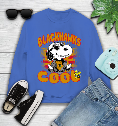 NHL Hockey Chicago Blackhawks Cool Snoopy Shirt Youth Sweatshirt 5