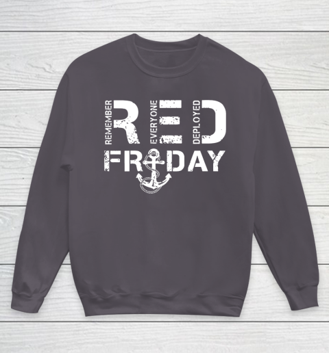 On Fridays We Wear Red Friday Military Navy Soldiers Youth Sweatshirt 5