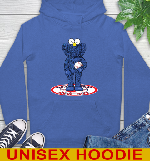 MLB Baseball Boston Red Sox Kaws Bff Blue Figure Shirt Hoodie 9