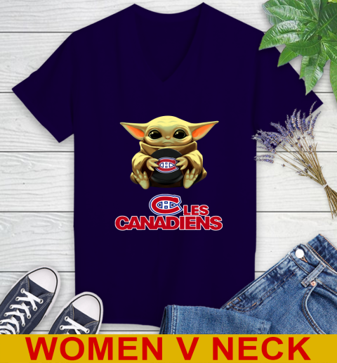 NHL Hockey Montreal Canadiens Star Wars Baby Yoda Shirt 80