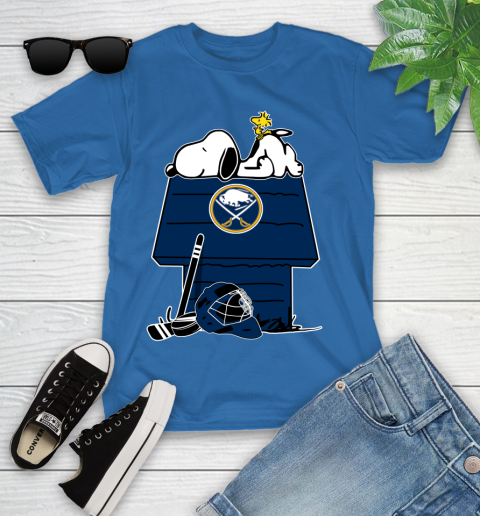 Buffalo Sabres NHL Hockey Snoopy Woodstock The Peanuts Movie Youth T-Shirt 9