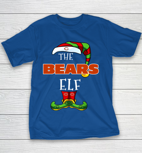 Chicago Bears Christmas ELF Funny NFL Youth T-Shirt 6