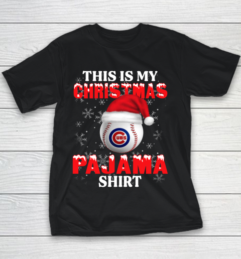Chicago Cubs This Is My Christmas Pajama Shirt MLB Youth T-Shirt