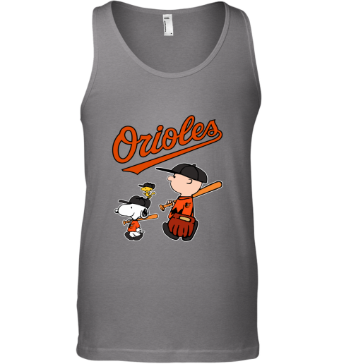 Baltimore Orioles Let's Play Baseball Together Snoopy MLB Tank Top 