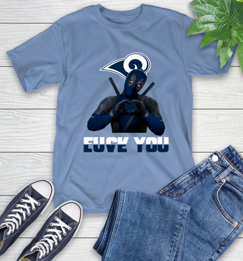 NHL Los Angeles Rams Deadpool Love You Fuck You Football Sports T-Shirt 12