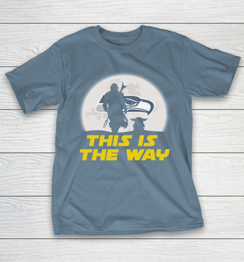 Seattle Seahawks NFL Football Star Wars Yoda And Mandalorian This Is The Way T-Shirt 6