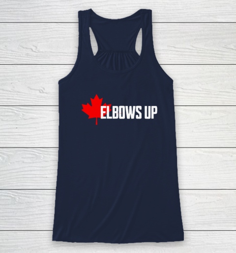 Elbows Up Canada True North Strong and Free Proud Canadian Racerback Tank 5