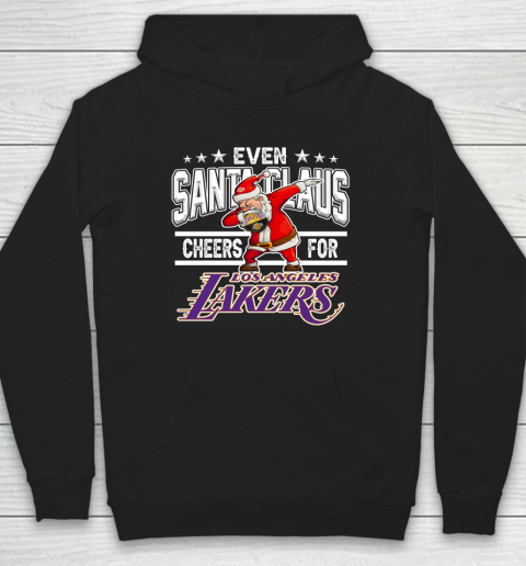 Los Angeles Lakers Even Santa Claus Cheers For Christmas NBA Hoodie