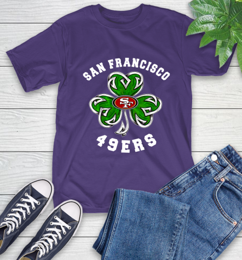 NFL San Francisco 49ers Three Leaf Clover St Patrick's Day Football Sports T-Shirt 5