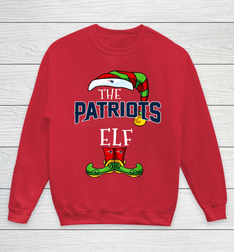 New England Patriots Christmas ELF Funny NFL Youth Sweatshirt 7