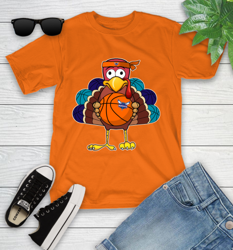 Charlotte Hornets Turkey thanksgiving day Youth T-Shirt 7