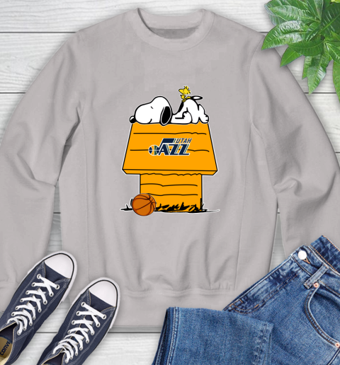 Utah Jazz NBA Basketball Snoopy Woodstock The Peanuts Movie Sweatshirt 12