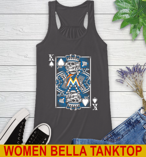 Miami Marlins MLB Baseball The King Of Spades Death Cards Shirt Racerback Tank 10