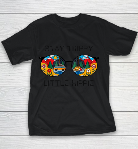 Stay Trippy Little Hippie Glasses Shirt Hippie Camping Gift Youth T-Shirt