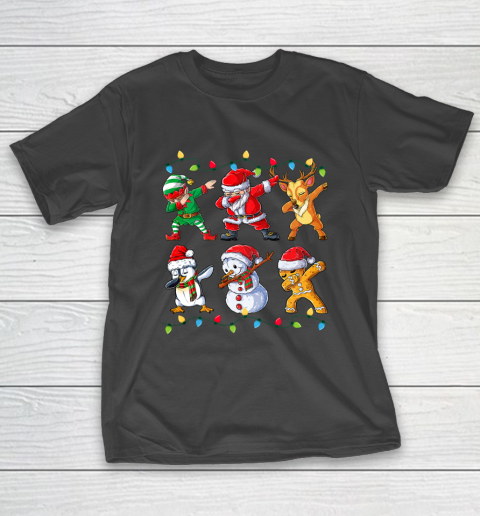 Dabbing Santa Elf Friends Christmas Kids Boys Men Xmas T-Shirt