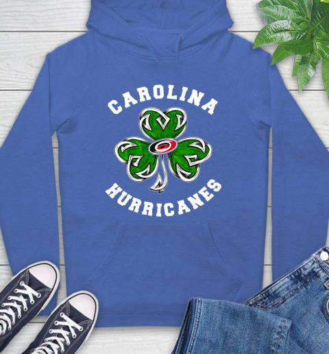 NHL Carolina Hurricanes Three Leaf Clover St Patrick's Day Hockey Sports Hoodie 9