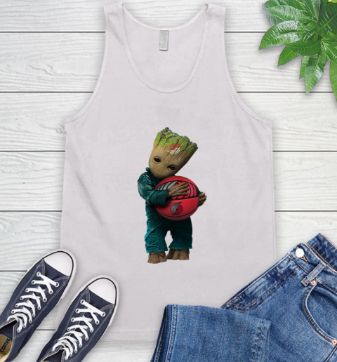 NBA Groot Guardians Of The Galaxy Basketball Sports Portland Trail Blazers Tank Top