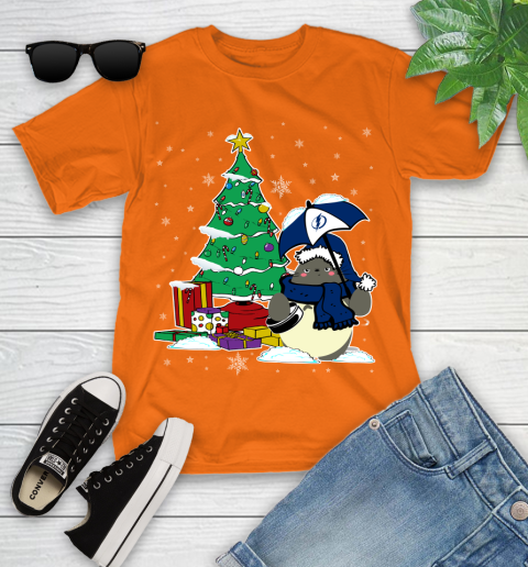 Tampa Bay Lightning NHL Hockey Cute Tonari No Totoro Christmas Sports Youth T-Shirt 9