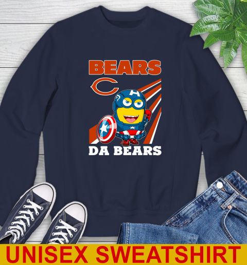 NFL Football Chicago Bears Captain America Marvel Avengers Minion Shirt Sweatshirt 2