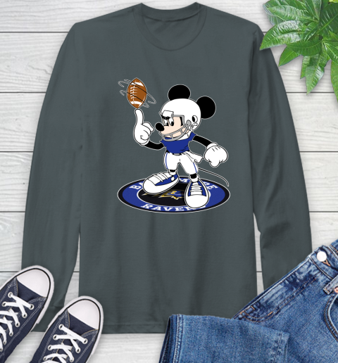 NFL Football Baltimore Ravens Cheerful Mickey Disney Shirt Long Sleeve T-Shirt 7