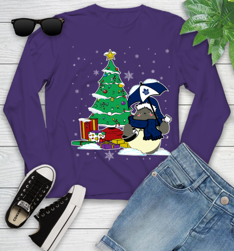Toronto Maple Leafs NHL Hockey Cute Tonari No Totoro Christmas Sports Youth Long Sleeve 4