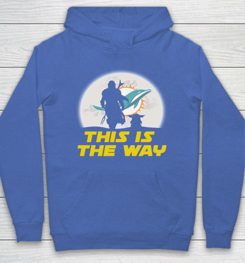 Miami Dolphins NFL Football Star Wars Yoda And Mandalorian This Is The Way Hoodie 6