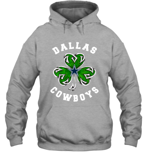 NFL Dallas Cowboys Three Leaf Clover St Patrick's Day Football Sports Hoodie