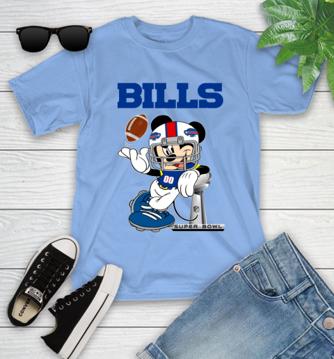 NFL Buffalo Bills Mickey Mouse Disney Super Bowl Football T Shirt Youth T-Shirt 11