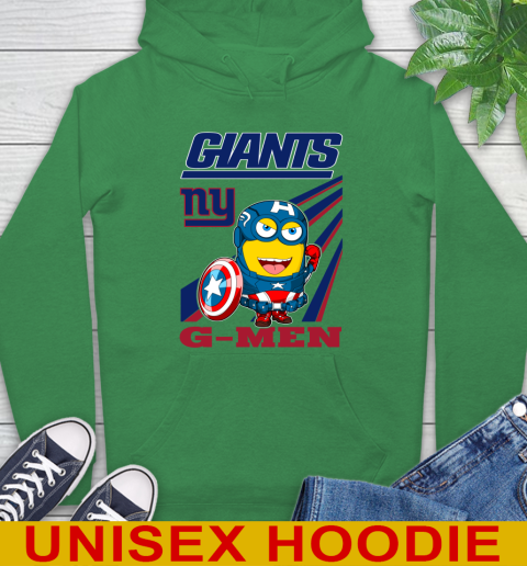 NFL Football New York Giants Captain America Marvel Avengers Minion Shirt Hoodie 8