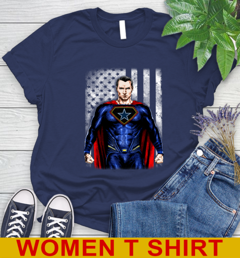 NFL Football Dallas Cowboys Superman DC Shirt Women's T-Shirt 12
