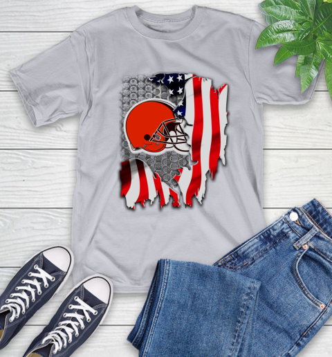 Cleveland Browns NFL Football American Flag T-Shirt 6