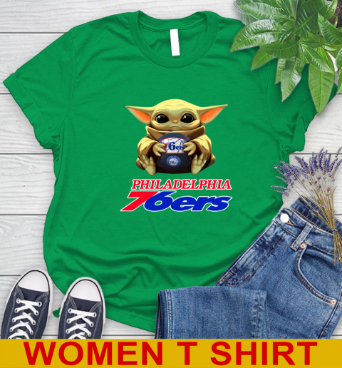NBA Basketball Philadelphia 76ers Star Wars Baby Yoda Shirt 94