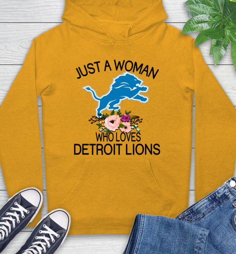 NFL Just A Woman Who Loves Detroit Lions Football Sports Hoodie 2