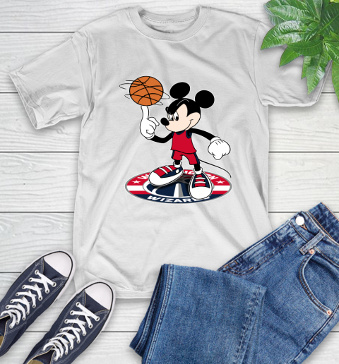 NBA Basketball Washington Wizards Cheerful Mickey Disney Shirt T-Shirt 2