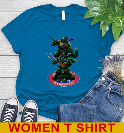 NHL Hockey New York Rangers Teenage Mutant Ninja Turtles Shirt Women's T-Shirt 7