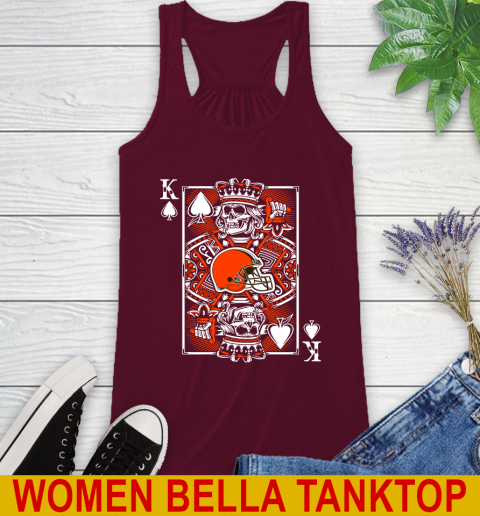 Cleveland Browns NFL Football The King Of Spades Death Cards Shirt Racerback Tank 2