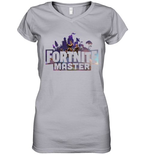 m78x fortnite master for pro gamers shirts women v neck t shirt 39 front sport grey