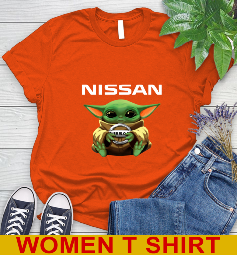 Star Wars Baby Yoda Hugs Nissan Car Shirt 87