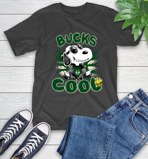 NBA Basketball Milwaukee Bucks Cool Snoopy Shirt T-Shirt