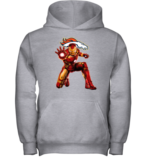 NFL Iron Man Denver Broncos Youth Hoodie - Rookbrand