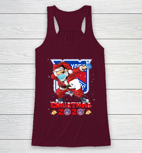 New York Rangers Funny Santa Claus Dabbing Christmas 2020 NHL Racerback Tank 2