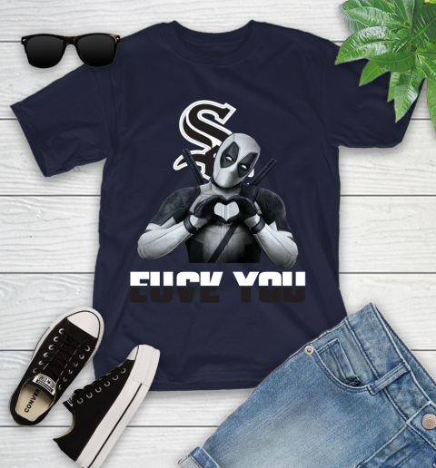 MLB Chicago White Sox Deadpool Love You Fuck You Baseball Sports Youth T-Shirt 2